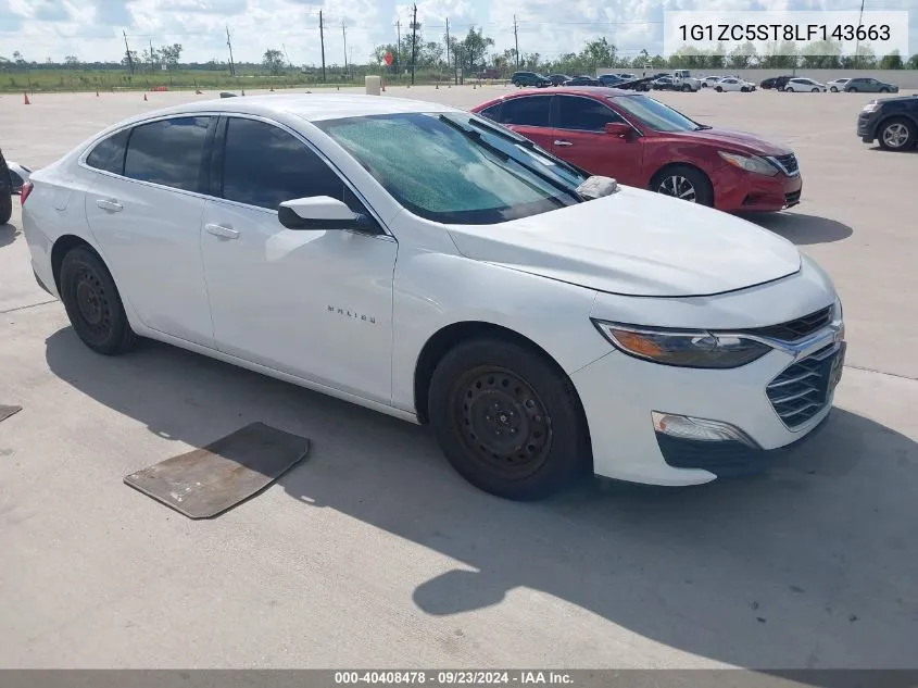 2020 Chevrolet Malibu Fwd 1Fl VIN: 1G1ZC5ST8LF143663 Lot: 40408478