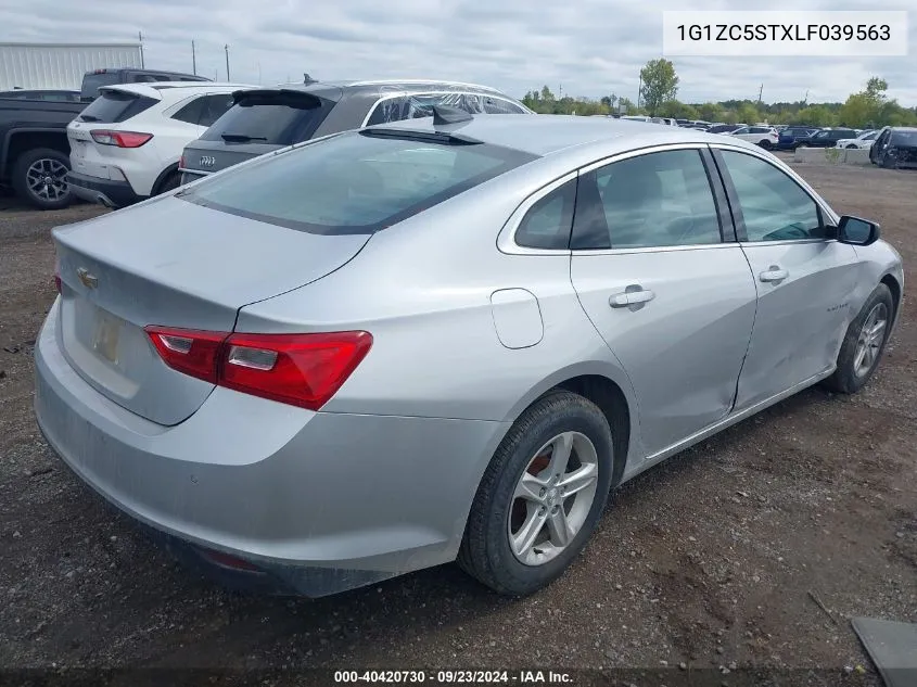 2020 Chevrolet Malibu Fwd 1Fl VIN: 1G1ZC5STXLF039563 Lot: 40420730