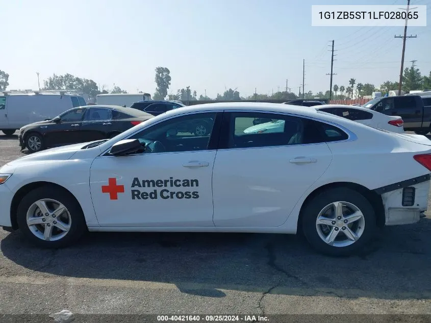 2020 Chevrolet Malibu Fwd Ls VIN: 1G1ZB5ST1LF028065 Lot: 40421640