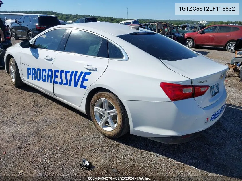 2020 Chevrolet Malibu Fwd 1Fl VIN: 1G1ZC5ST2LF116832 Lot: 40434270