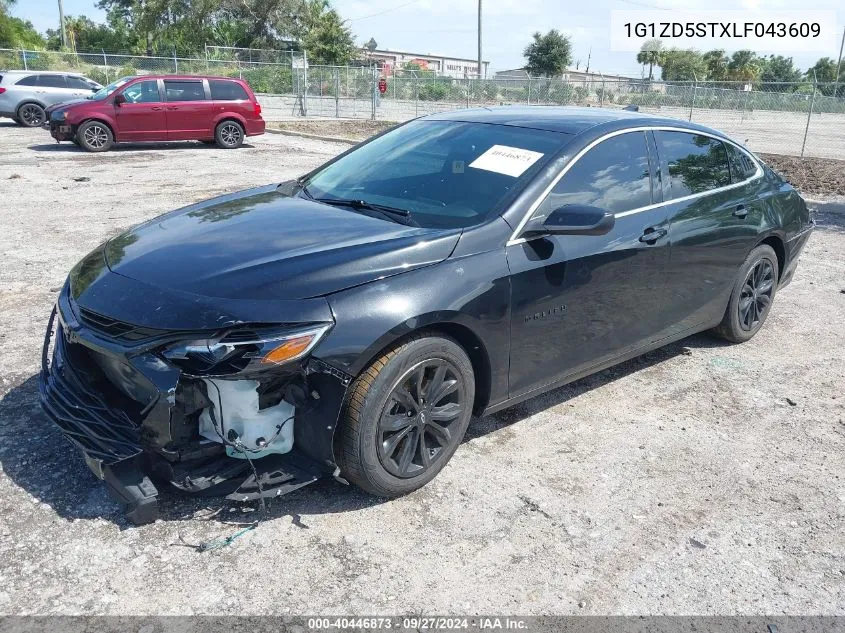 2020 Chevrolet Malibu Lt VIN: 1G1ZD5STXLF043609 Lot: 40446873