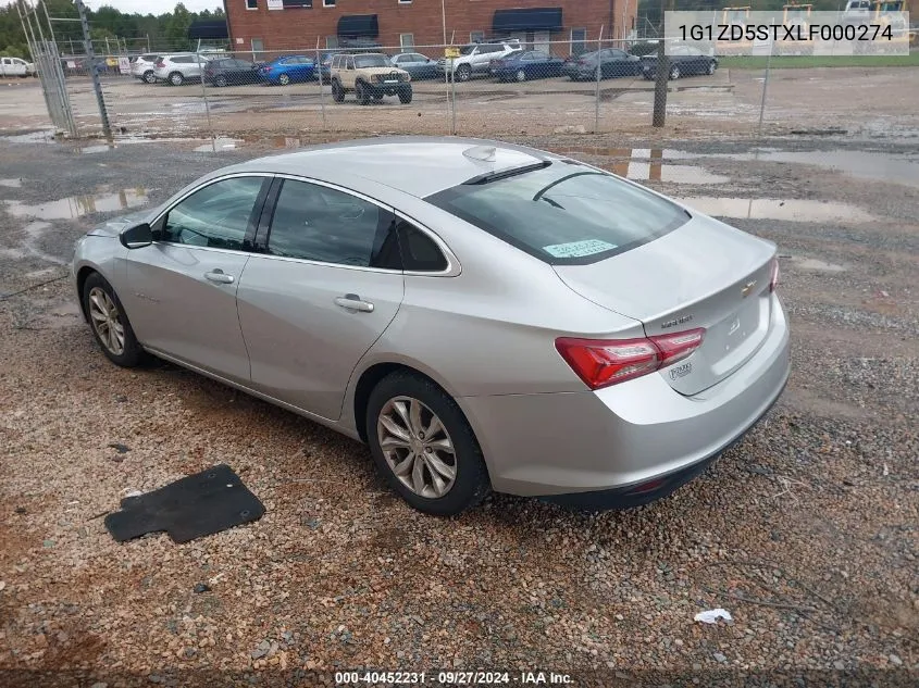 2020 Chevrolet Malibu Fwd Lt VIN: 1G1ZD5STXLF000274 Lot: 40452231