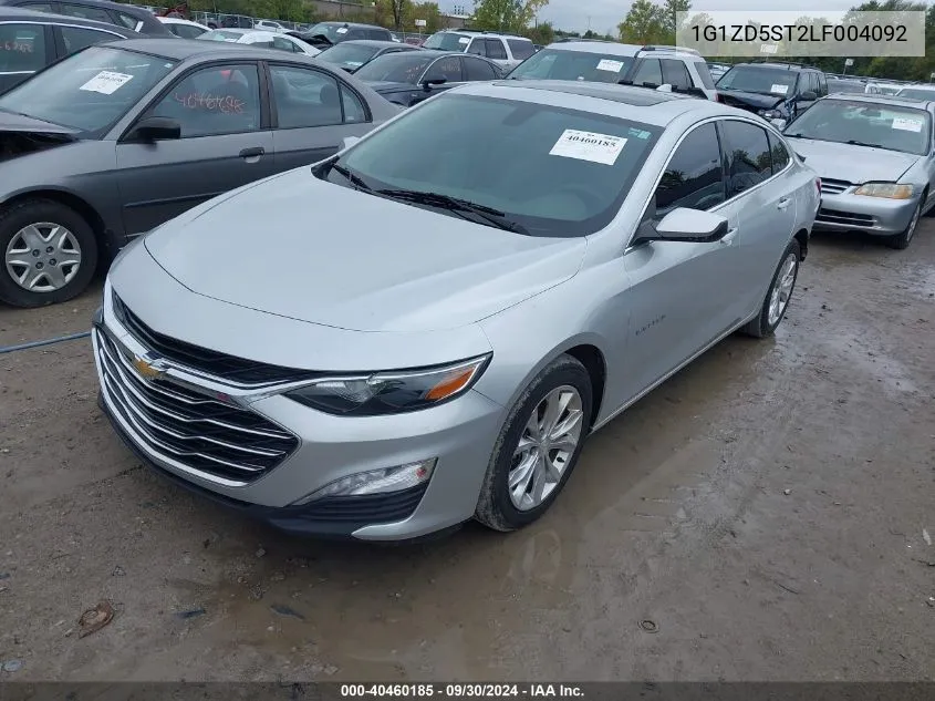 2020 Chevrolet Malibu Lt VIN: 1G1ZD5ST2LF004092 Lot: 40460185