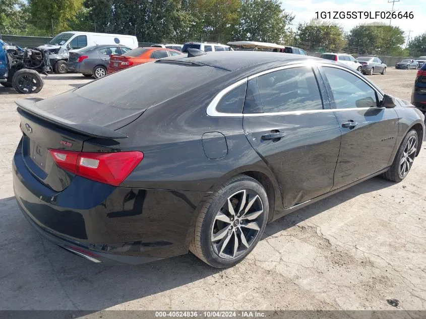 2020 Chevrolet Malibu Fwd Rs VIN: 1G1ZG5ST9LF026646 Lot: 40524836