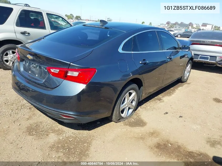 2020 Chevrolet Malibu Fwd Ls VIN: 1G1ZB5STXLF086689 Lot: 40540754