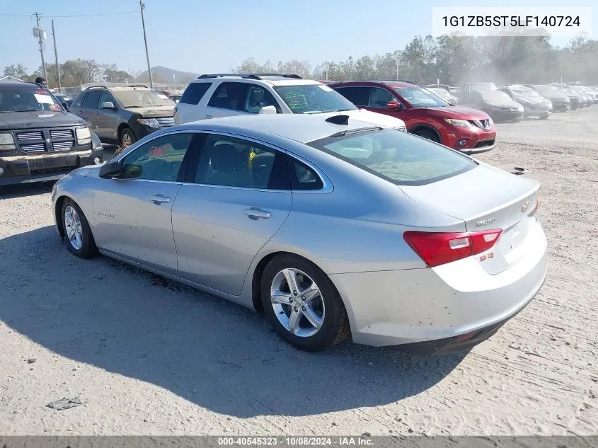 2020 Chevrolet Malibu Fwd Ls VIN: 1G1ZB5ST5LF140724 Lot: 40545323