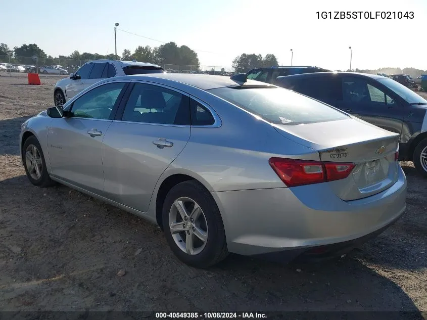 2020 Chevrolet Malibu Fwd Ls VIN: 1G1ZB5ST0LF021043 Lot: 40549385