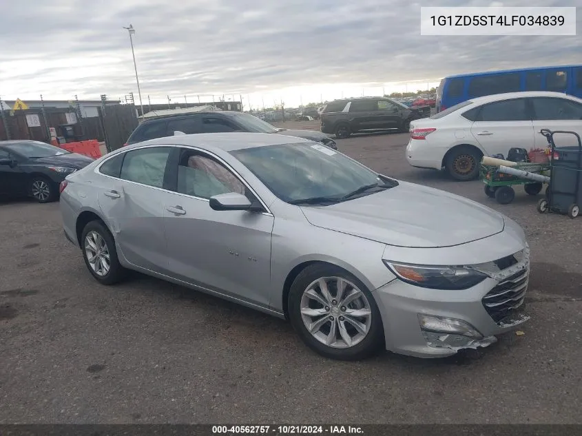 2020 Chevrolet Malibu Fwd Lt VIN: 1G1ZD5ST4LF034839 Lot: 40562757