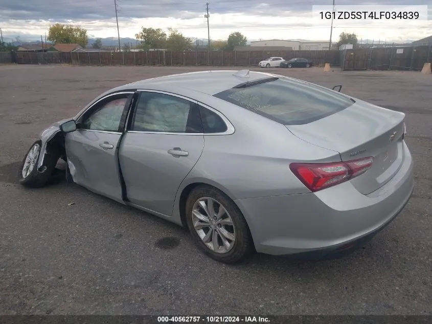 2020 Chevrolet Malibu Fwd Lt VIN: 1G1ZD5ST4LF034839 Lot: 40562757