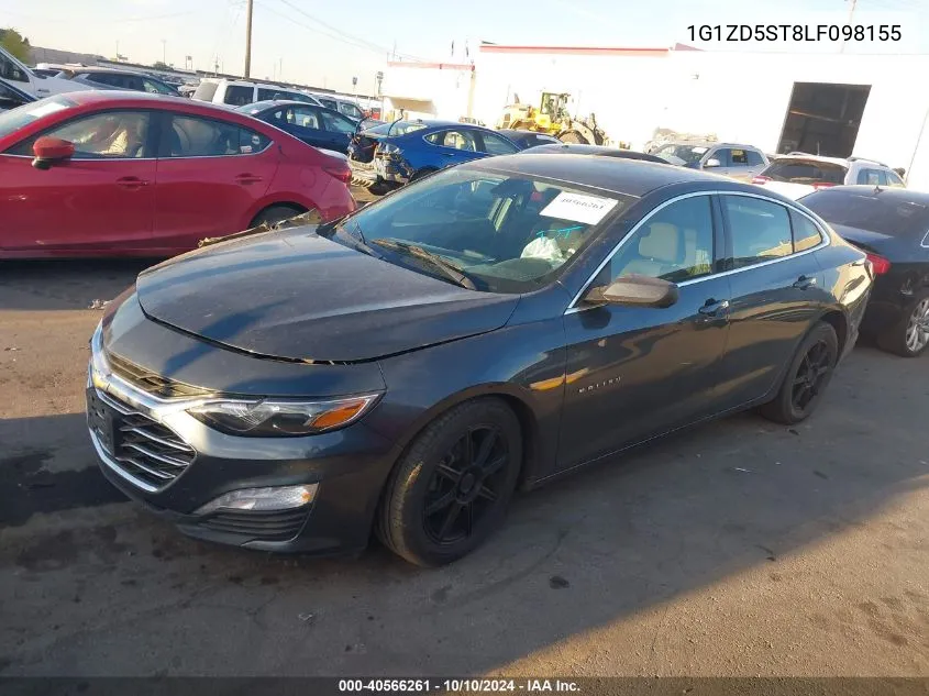 2020 Chevrolet Malibu Fwd Lt VIN: 1G1ZD5ST8LF098155 Lot: 40566261