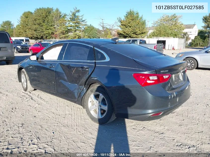 2020 Chevrolet Malibu Fwd Ls VIN: 1G1ZB5ST0LF027585 Lot: 40570430