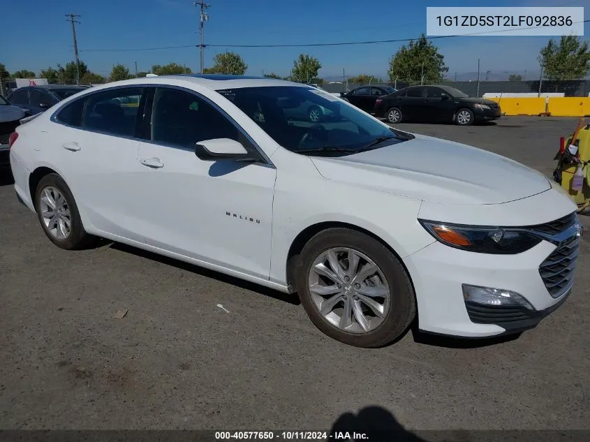 2020 Chevrolet Malibu Fwd Lt VIN: 1G1ZD5ST2LF092836 Lot: 40577650