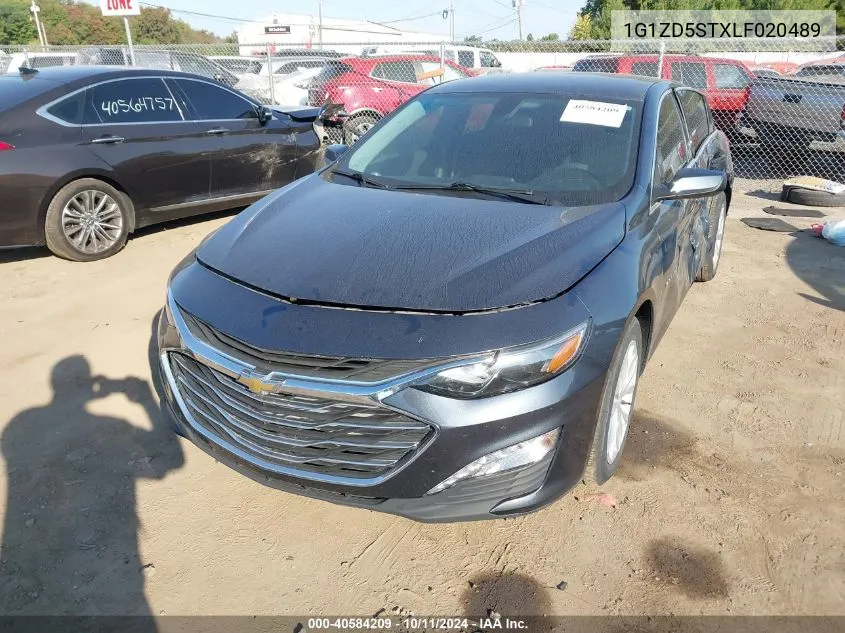 2020 Chevrolet Malibu Lt VIN: 1G1ZD5STXLF020489 Lot: 40584209