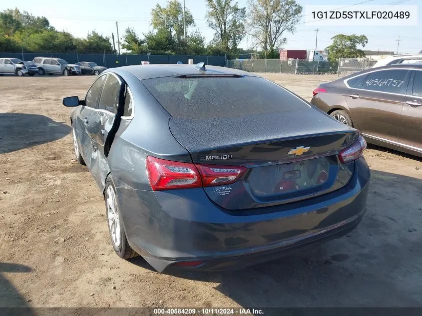 2020 Chevrolet Malibu Lt VIN: 1G1ZD5STXLF020489 Lot: 40584209