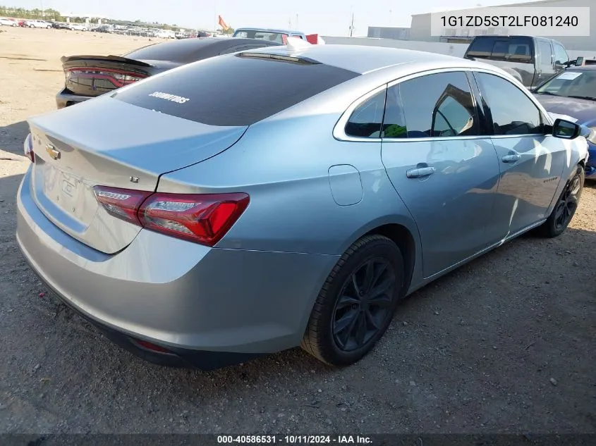 2020 Chevrolet Malibu Fwd Lt VIN: 1G1ZD5ST2LF081240 Lot: 40586531