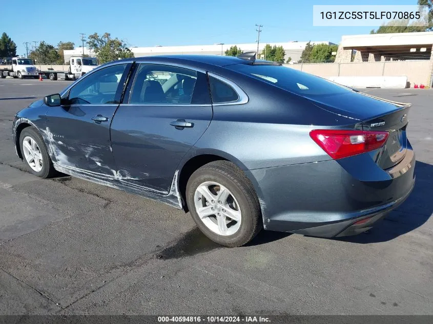 2020 Chevrolet Malibu Fwd 1Fl VIN: 1G1ZC5ST5LF070865 Lot: 40594816