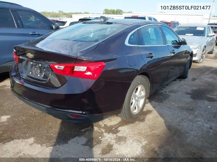 2020 Chevrolet Malibu Fwd Ls VIN: 1G1ZB5ST0LF021477 Lot: 40598879