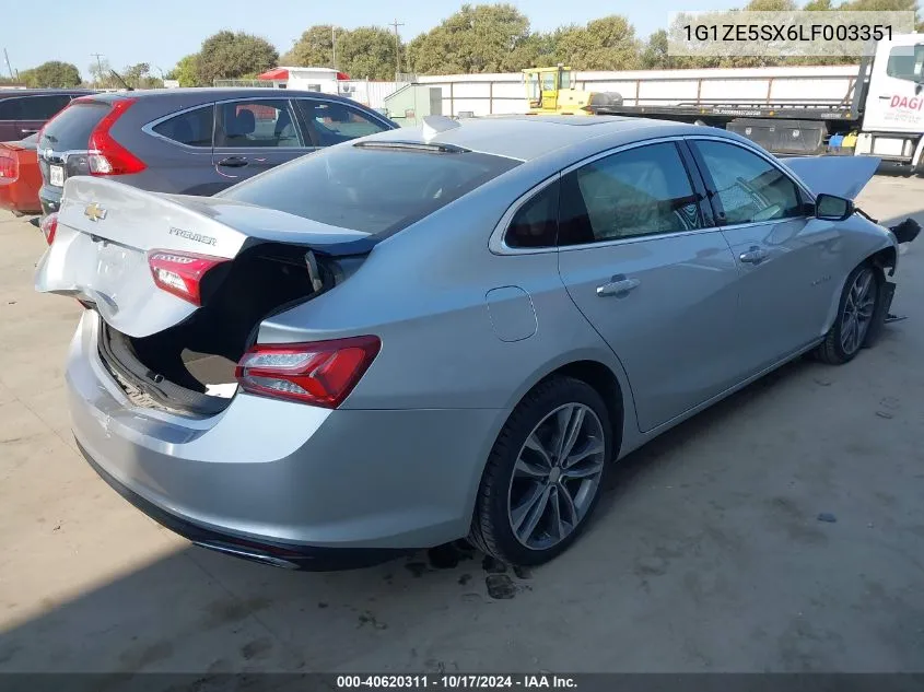 2020 Chevrolet Malibu Fwd Premier VIN: 1G1ZE5SX6LF003351 Lot: 40620311