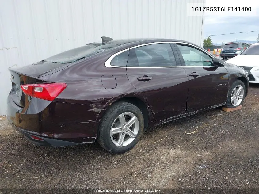 2020 Chevrolet Malibu Fwd Ls VIN: 1G1ZB5ST6LF141400 Lot: 40620604