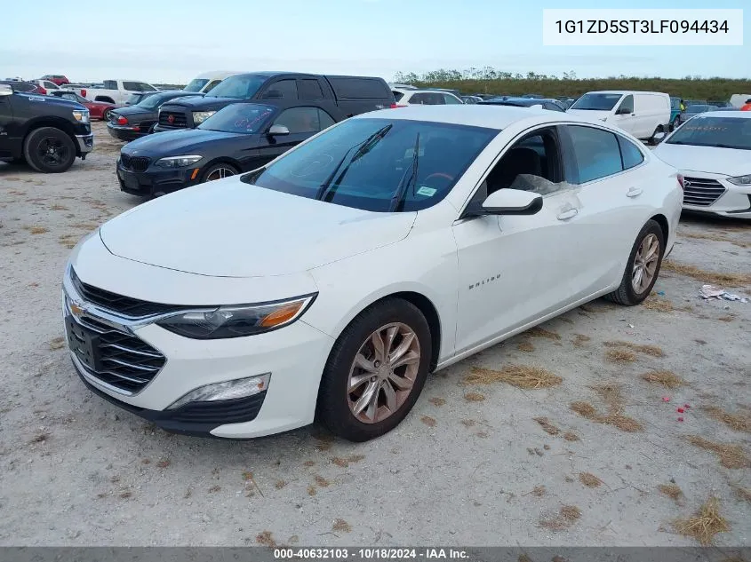 2020 Chevrolet Malibu Fwd Lt VIN: 1G1ZD5ST3LF094434 Lot: 40632103