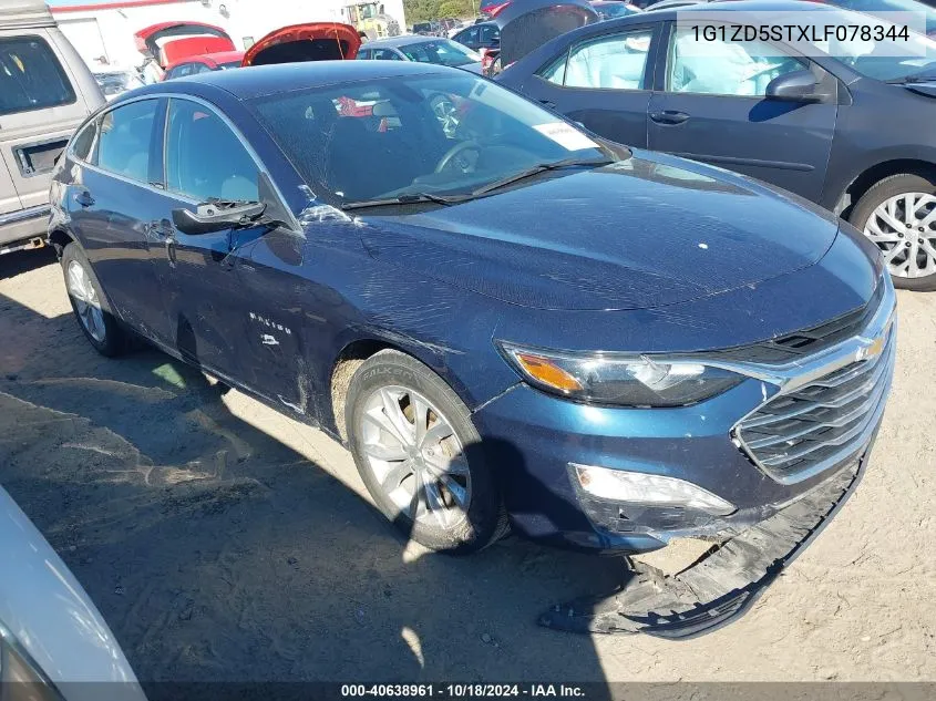 2020 Chevrolet Malibu Fwd Lt VIN: 1G1ZD5STXLF078344 Lot: 40638961