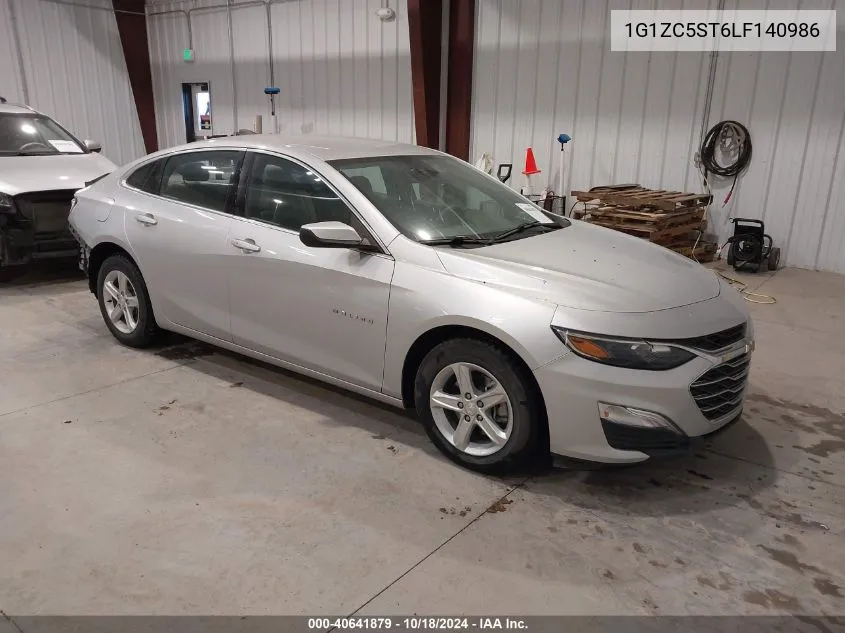 2020 Chevrolet Malibu Fwd 1Fl VIN: 1G1ZC5ST6LF140986 Lot: 40641879