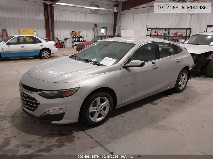 2020 Chevrolet Malibu Fwd 1Fl VIN: 1G1ZC5ST6LF140986 Lot: 40641879