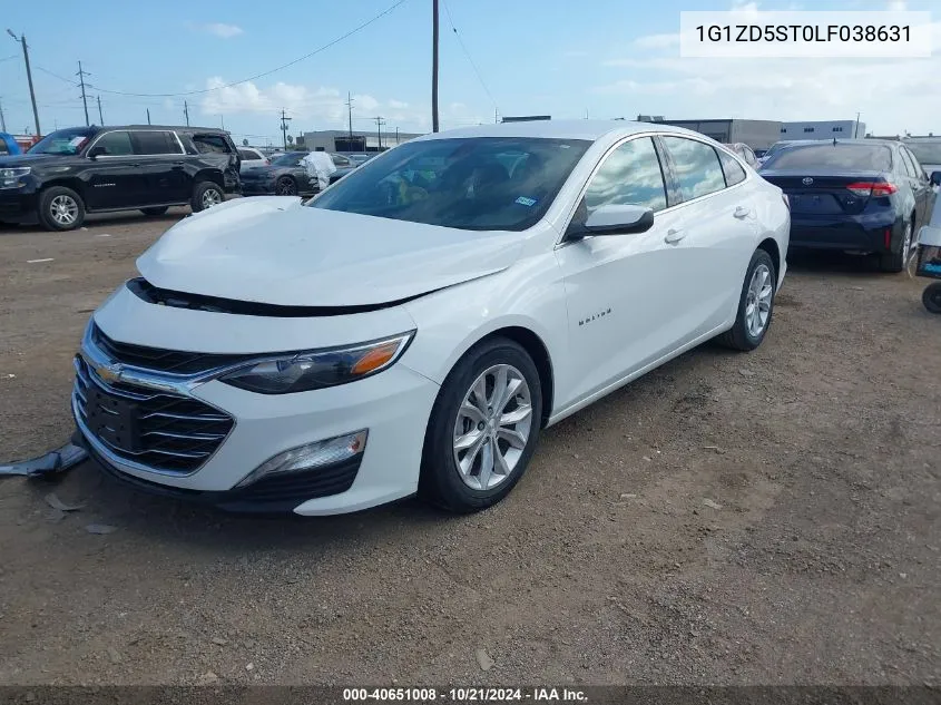 2020 Chevrolet Malibu Lt VIN: 1G1ZD5ST0LF038631 Lot: 40651008