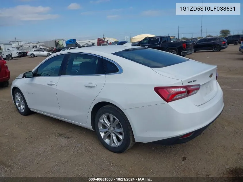 2020 Chevrolet Malibu Lt VIN: 1G1ZD5ST0LF038631 Lot: 40651008