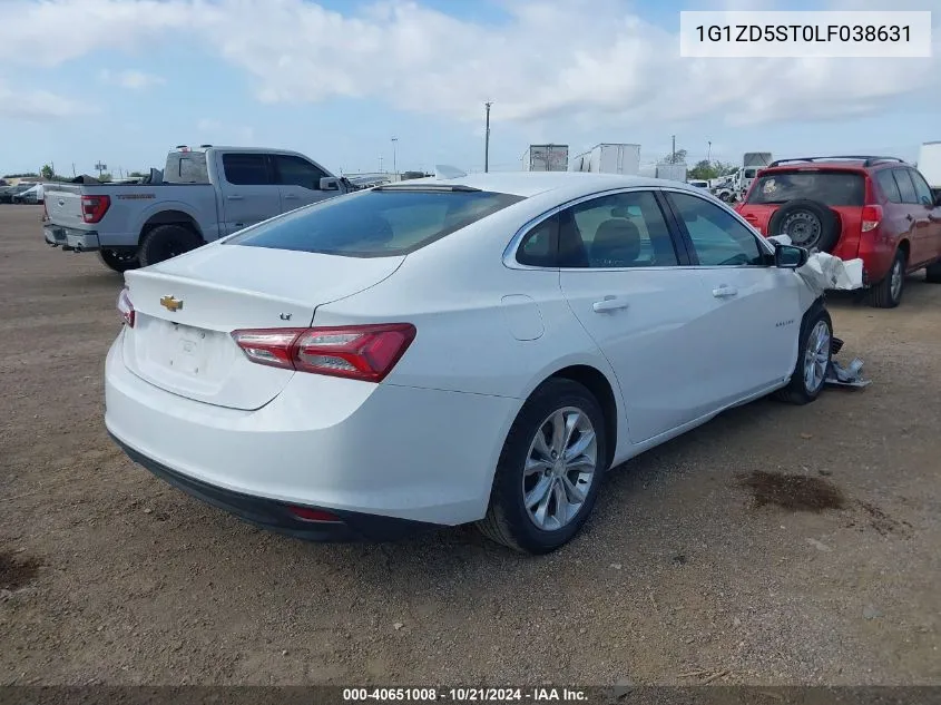 2020 Chevrolet Malibu Lt VIN: 1G1ZD5ST0LF038631 Lot: 40651008