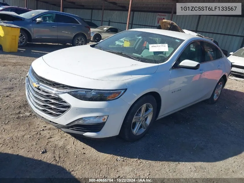 2020 Chevrolet Malibu Fwd 1Fl VIN: 1G1ZC5ST6LF133567 Lot: 40655754