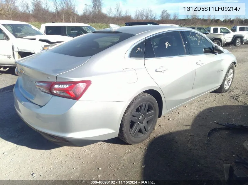 2020 Chevrolet Malibu Fwd Lt VIN: 1G1ZD5ST1LF092147 Lot: 40698192