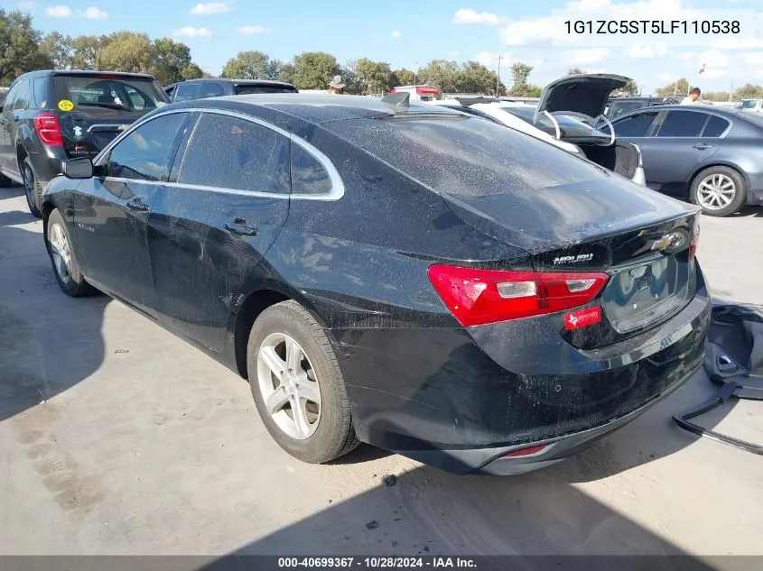 2020 Chevrolet Malibu Fwd 1Fl VIN: 1G1ZC5ST5LF110538 Lot: 40699367