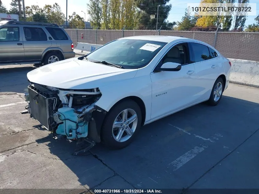 2020 Chevrolet Malibu Fwd 1Fl VIN: 1G1ZC5ST1LF078722 Lot: 40731966