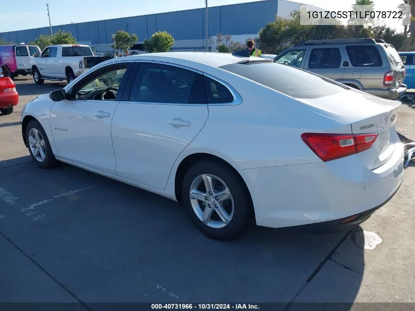 2020 Chevrolet Malibu Fwd 1Fl VIN: 1G1ZC5ST1LF078722 Lot: 40731966