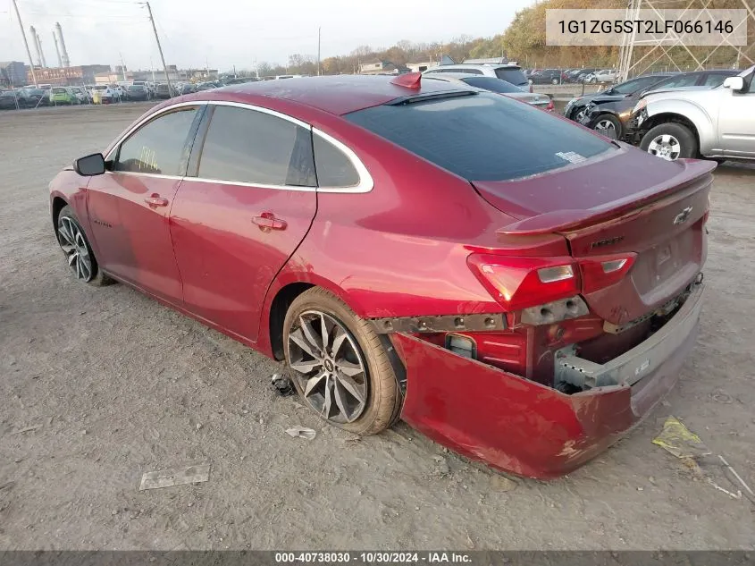 2020 Chevrolet Malibu Fwd Rs VIN: 1G1ZG5ST2LF066146 Lot: 40738030