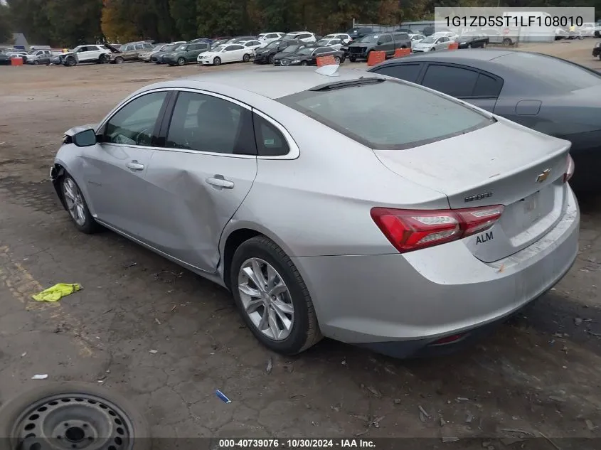 2020 Chevrolet Malibu Fwd Lt VIN: 1G1ZD5ST1LF108010 Lot: 40739076