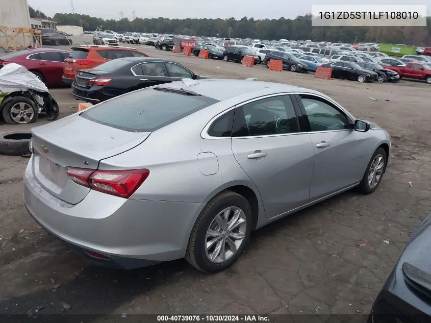 2020 Chevrolet Malibu Fwd Lt VIN: 1G1ZD5ST1LF108010 Lot: 40739076