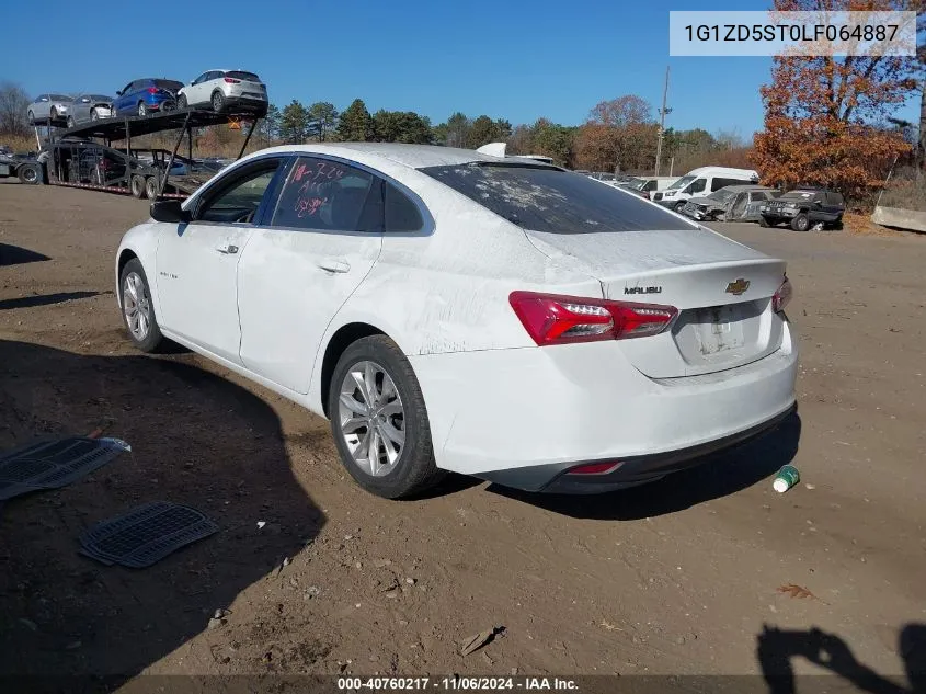 2020 Chevrolet Malibu Fwd Lt VIN: 1G1ZD5ST0LF064887 Lot: 40760217