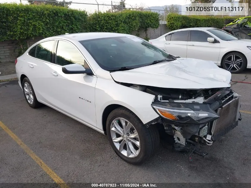 2020 Chevrolet Malibu Fwd Lt VIN: 1G1ZD5ST0LF113117 Lot: 40787923