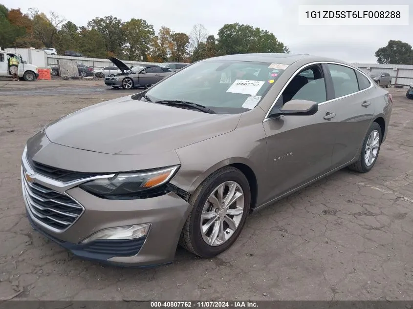 2020 Chevrolet Malibu Fwd Lt VIN: 1G1ZD5ST6LF008288 Lot: 40807762