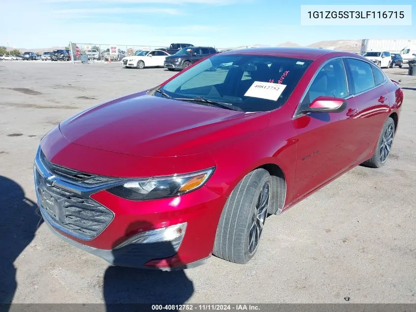 2020 Chevrolet Malibu Fwd Rs VIN: 1G1ZG5ST3LF116715 Lot: 40812752