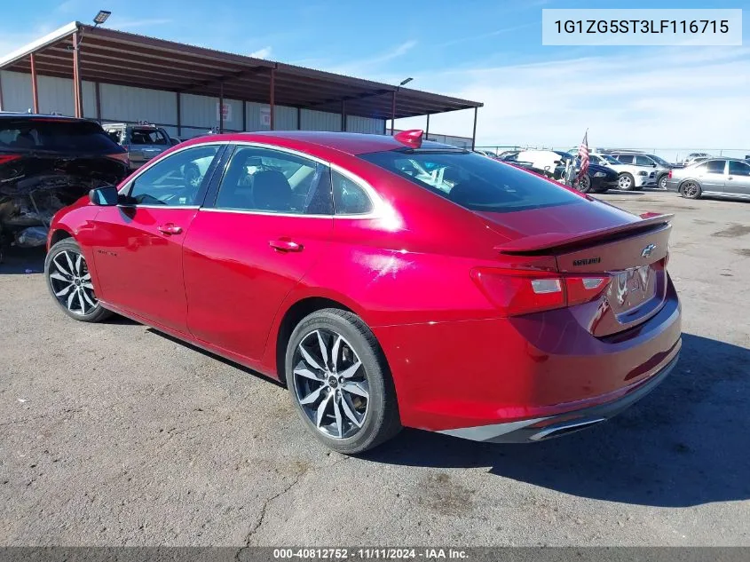 2020 Chevrolet Malibu Fwd Rs VIN: 1G1ZG5ST3LF116715 Lot: 40812752