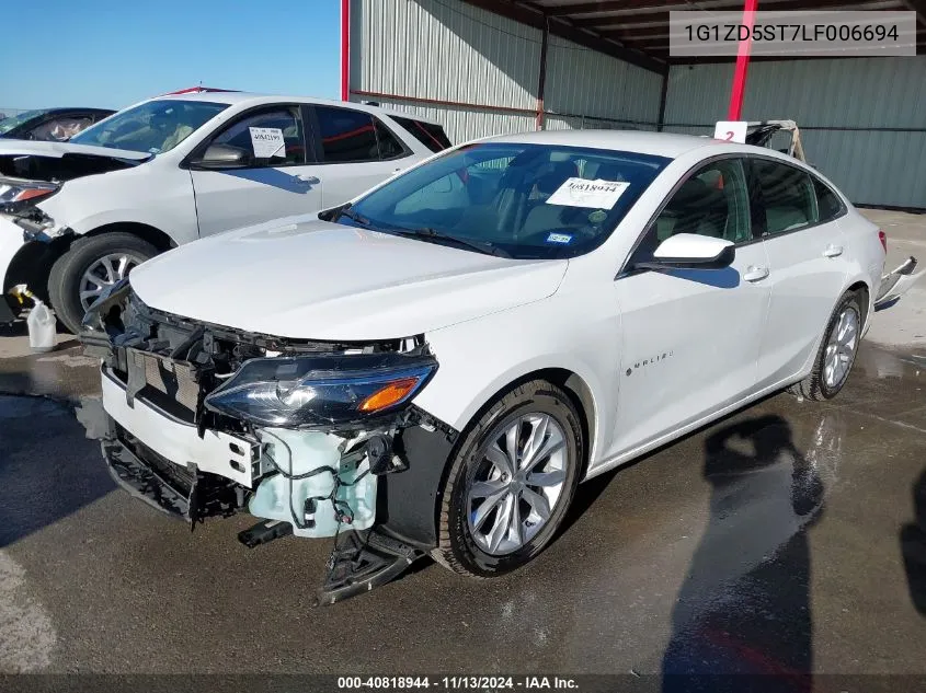 2020 Chevrolet Malibu Fwd Lt VIN: 1G1ZD5ST7LF006694 Lot: 40818944