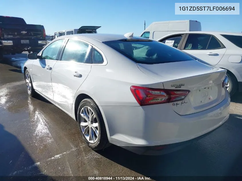 2020 Chevrolet Malibu Fwd Lt VIN: 1G1ZD5ST7LF006694 Lot: 40818944