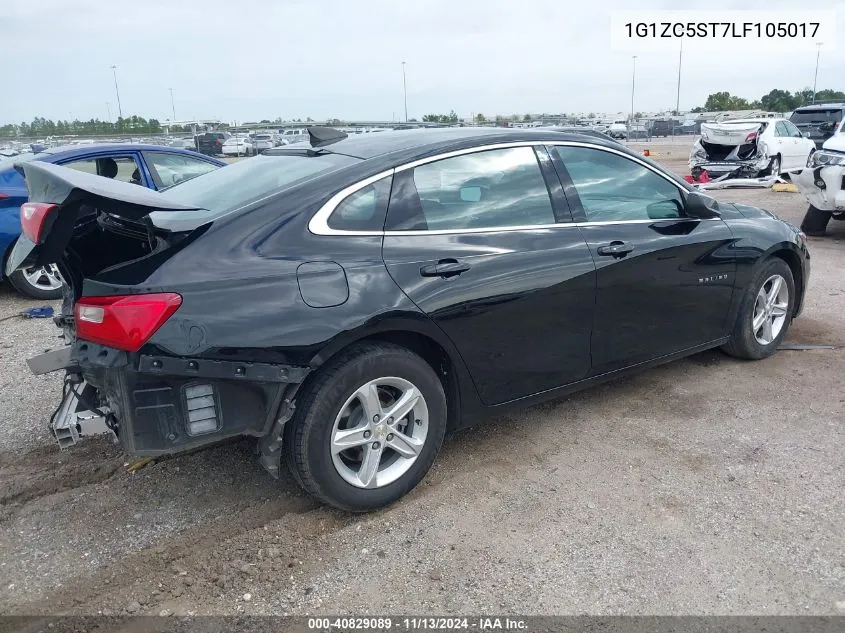 2020 Chevrolet Malibu Fwd 1Fl VIN: 1G1ZC5ST7LF105017 Lot: 40829089