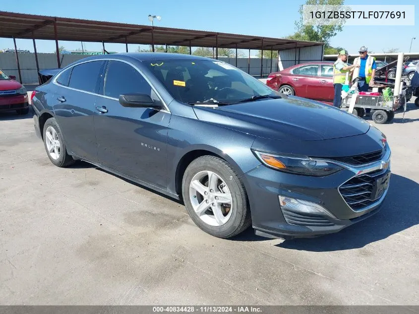 2020 Chevrolet Malibu Fwd Ls VIN: 1G1ZB5ST7LF077691 Lot: 40834428