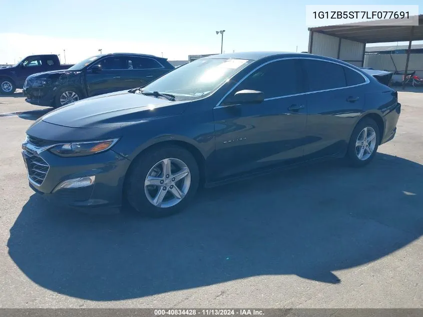 2020 Chevrolet Malibu Fwd Ls VIN: 1G1ZB5ST7LF077691 Lot: 40834428