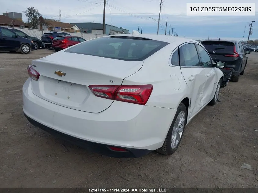 2021 Chevrolet Malibu VIN: 1G1ZD5ST5MF029389 Lot: 12147145