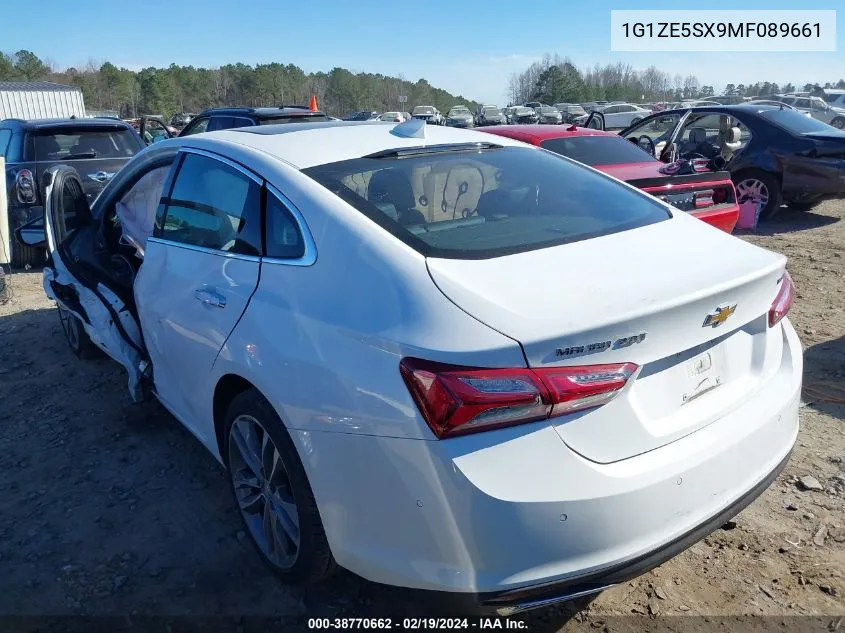 2021 Chevrolet Malibu Fwd Premier VIN: 1G1ZE5SX9MF089661 Lot: 38770662